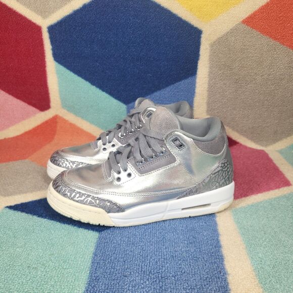 Nike KIDS Jordan 3 Retro Premium Heiress CHROME (AA1243-020) Size 5Y - Picture 1 of 7